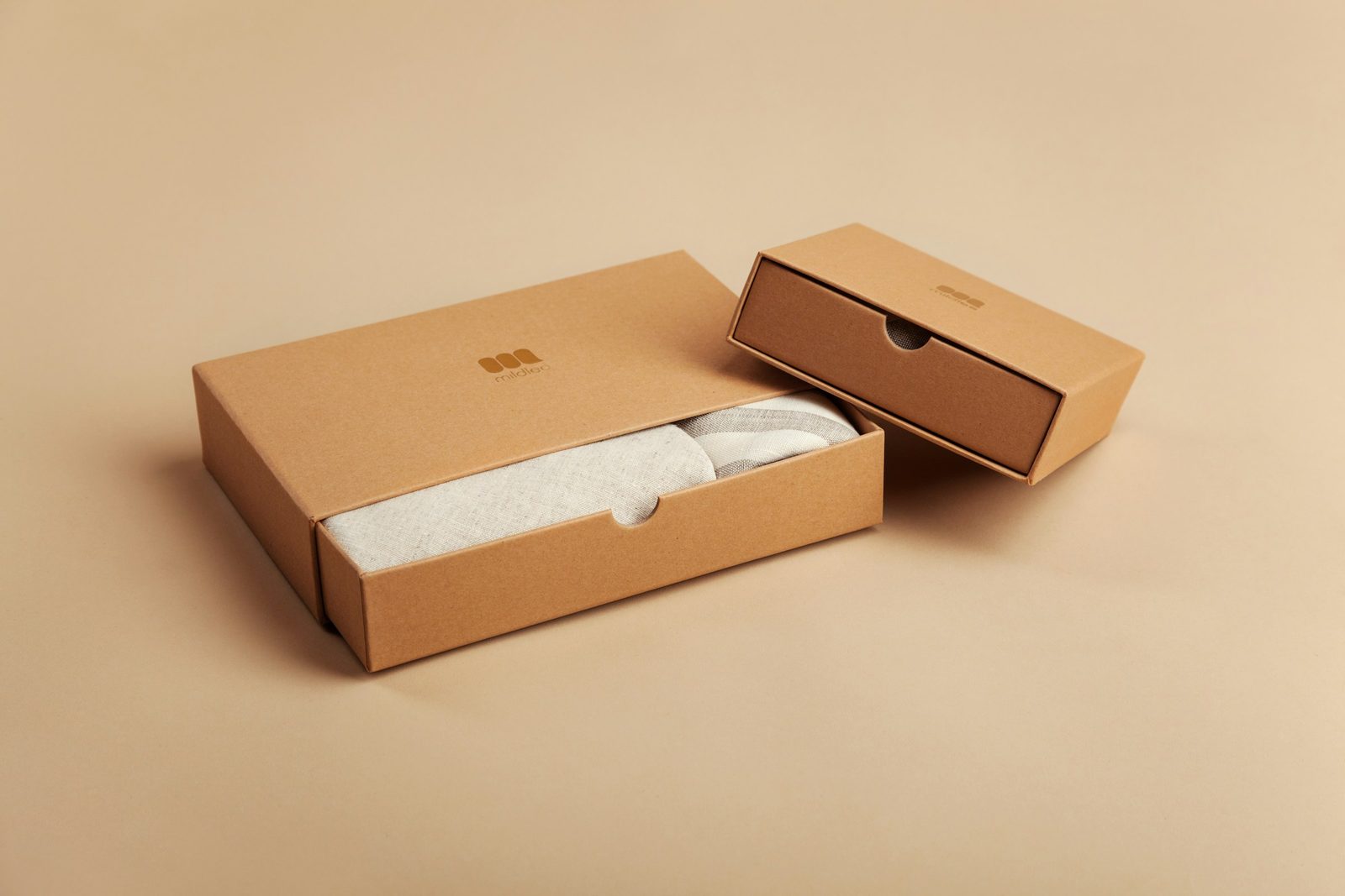 Subscription box products arranged for packing