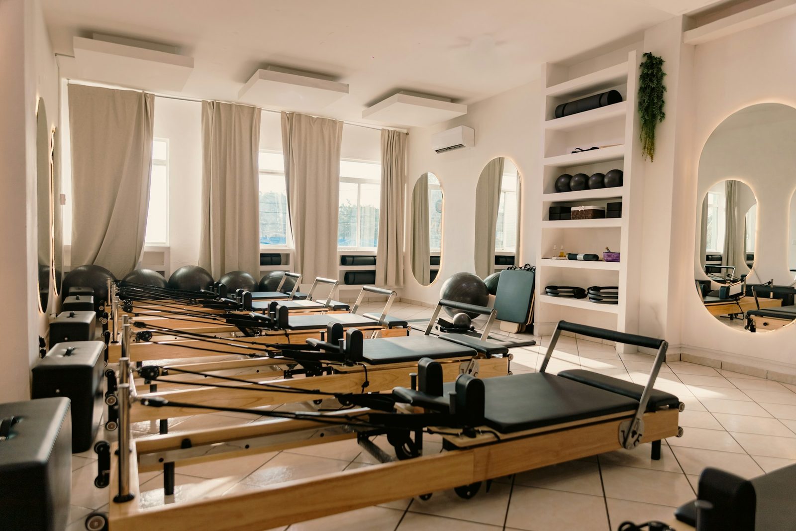 Boutique fitness studio interior