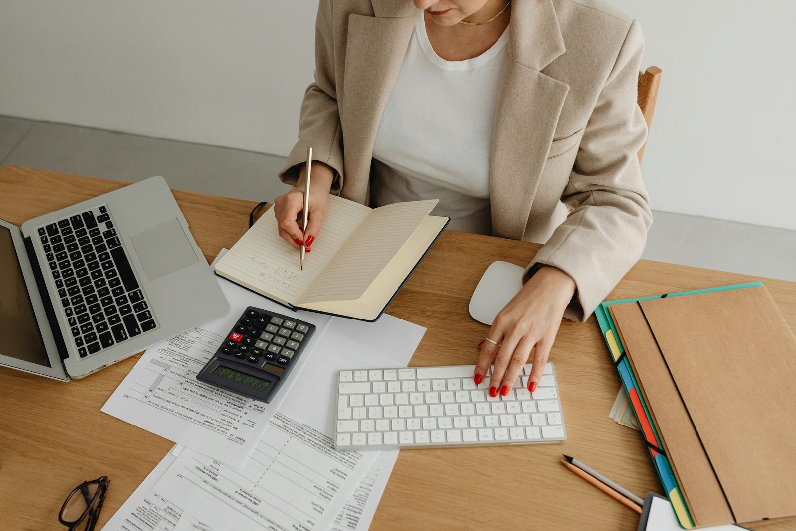 Accounting and legal practice software on a laptop