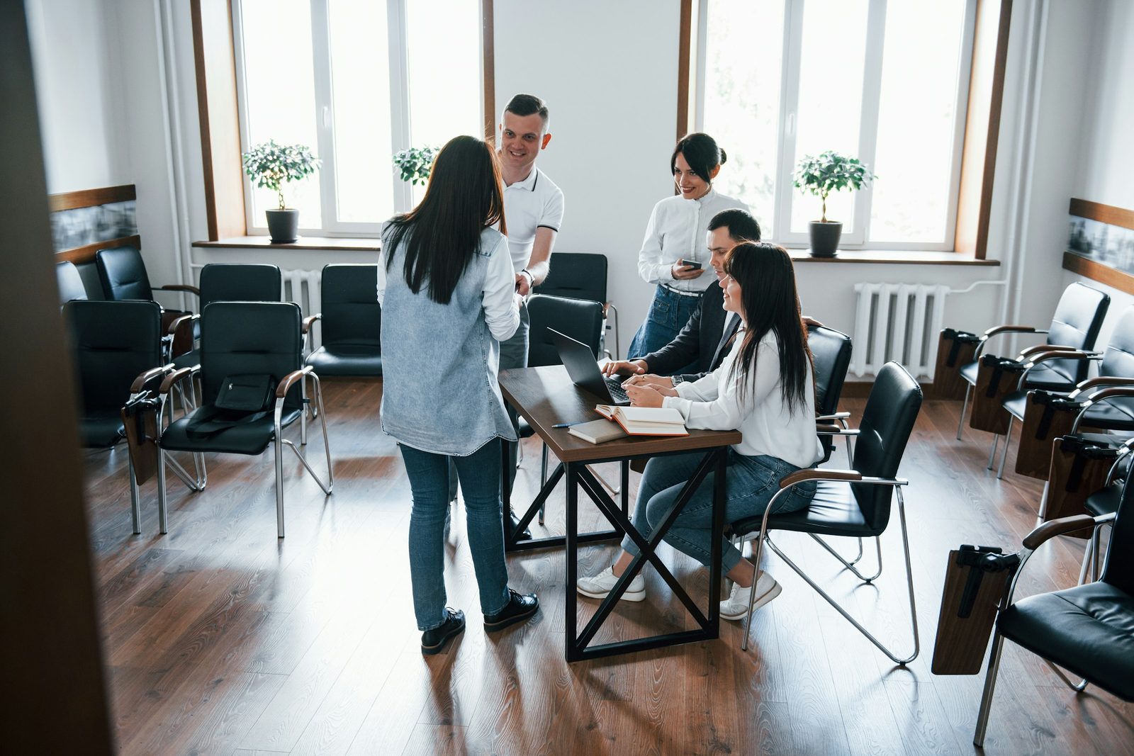 Founder presenting financial plans to investors
